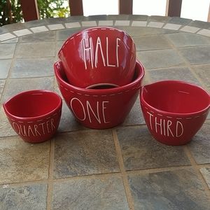 Rae Dunn Measuring Cups---Red---Never Used